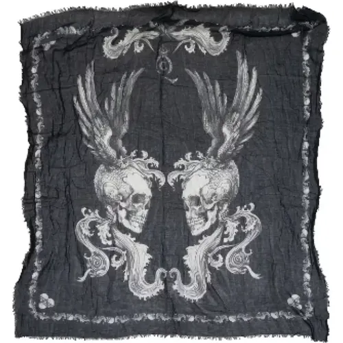 Pre-owned Cotton scarves , female, Sizes: ONE SIZE - Alexander McQueen Pre-owned - Modalova