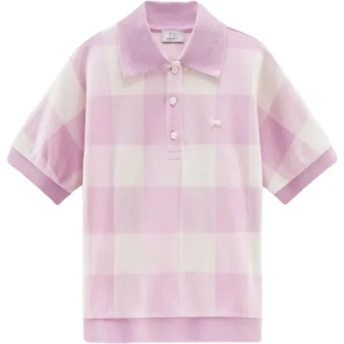 Lilac Polo Shirt , female, Sizes: XS - Woolrich - Modalova