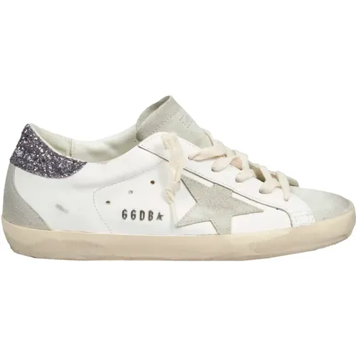 Sneakers with Gray Star Embossing , female, Sizes: 3 UK, 4 UK - Golden Goose - Modalova