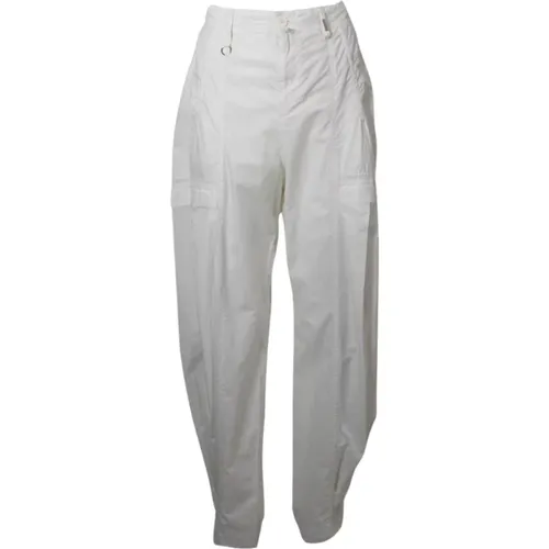 Cotton Poplin Pants , female, Sizes: XS, S - High - Modalova
