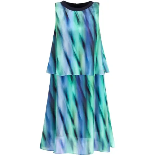 Fantasia Satin Dress Sleeveless Zip Closure , female, Sizes: 2XS, S - Armani Exchange - Modalova