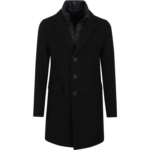 Sophisticated Single-Breasted Coat , male, Sizes: M, S - Herno - Modalova