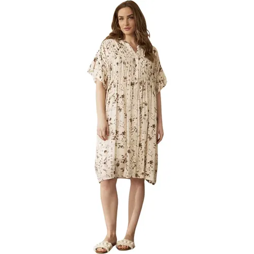 Bianca Dress Sand Print , female, Sizes: S - IN Front - Modalova