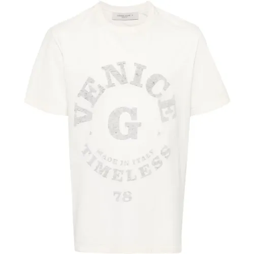 T-shirts and Polos , male, Sizes: L - Golden Goose - Modalova