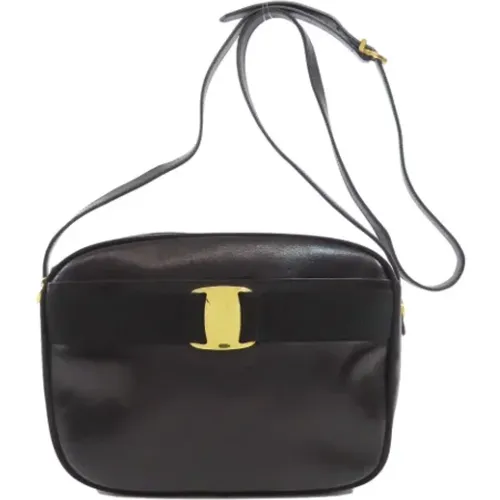 Pre-owned Leather shoulder-bags , female, Sizes: ONE SIZE - Salvatore Ferragamo Pre-owned - Modalova