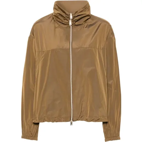 Karamell Taffeta Jacke Elastischer Saum , Damen, Größe: M - Herno - Modalova