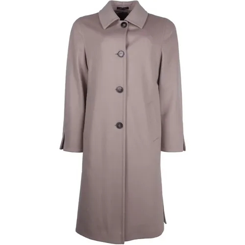 Elegant Four-Button Wool Coat , female, Sizes: M - Made in Italia - Modalova