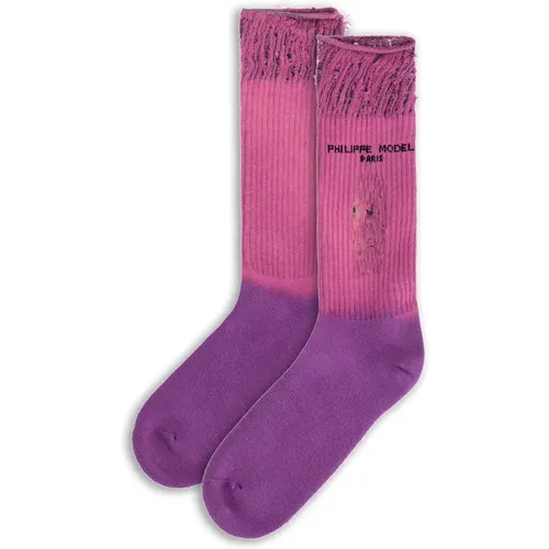 Baumwoll-Wisteria Socken , unisex, Größe: S - Philippe Model - Modalova