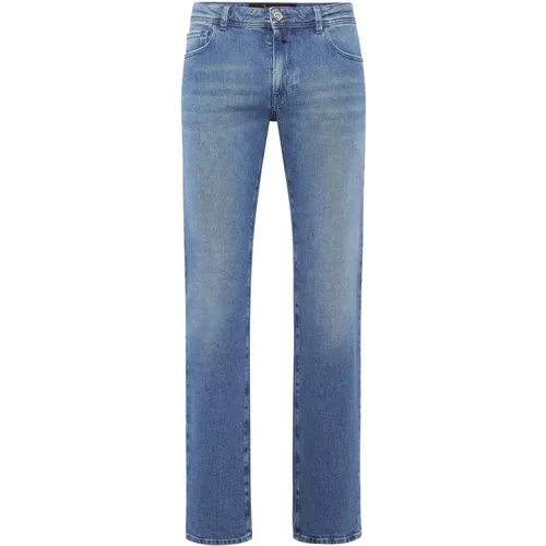 Blaue Denim Gerades Jeans Regular Fit , Herren, Größe: W30 - Billionaire - Modalova