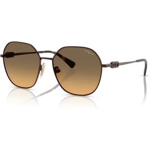 Copper/ Orange Shaded Sunglasses , female, Sizes: 55 MM - Vogue - Modalova