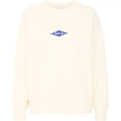 Rimini Raglan Crew Neck Sweatshirt Off - Ball - Modalova