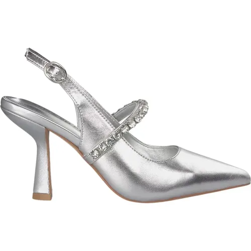 Rhinestone Strap Heeled Shoe , female, Sizes: 5 UK, 2 UK, 7 UK, 4 UK - Alma en Pena - Modalova