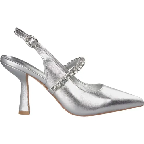 Rhinestone Strap Heeled Shoe , female, Sizes: 6 UK, 5 UK, 4 UK - Alma en Pena - Modalova