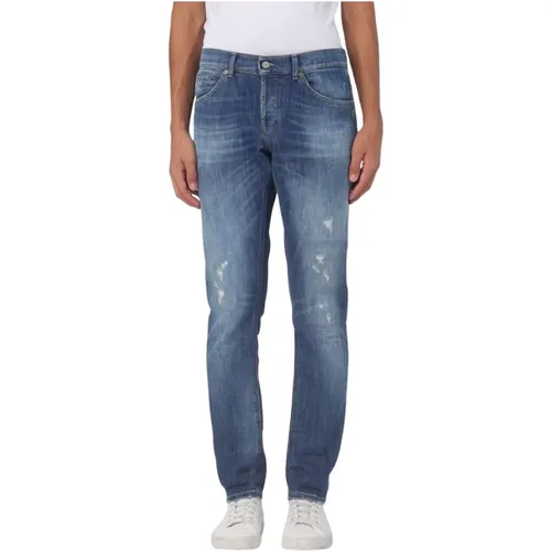 George Denim Distressed Pants , male, Sizes: W36, W34, W33, W32, W35, W30, W31 - Dondup - Modalova