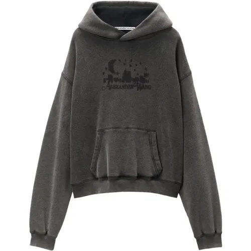 Skyline Logo Graphic Unisex Hoodie Sweaters , Damen, Größe: S - alexander wang - Modalova