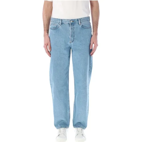Hellblaue Straight Leg Jeans , Herren, Größe: W34 - A.p.c. - Modalova