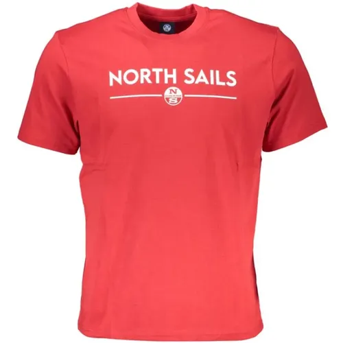 Cotton Print Logo T-Shirt , male, Sizes: M, 3XL, XL, 2XL, S, L - North Sails - Modalova