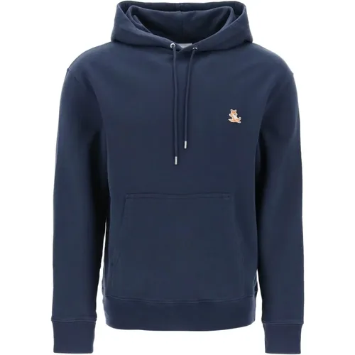 Chillax fox hooded sweatshirt , male, Sizes: S, L, XL, M - Maison Kitsuné - Modalova