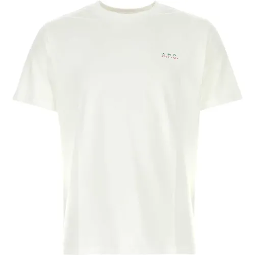 Nolan T-Shirt,Weiße Baumwoll-T-Shirt - A.p.c. - Modalova