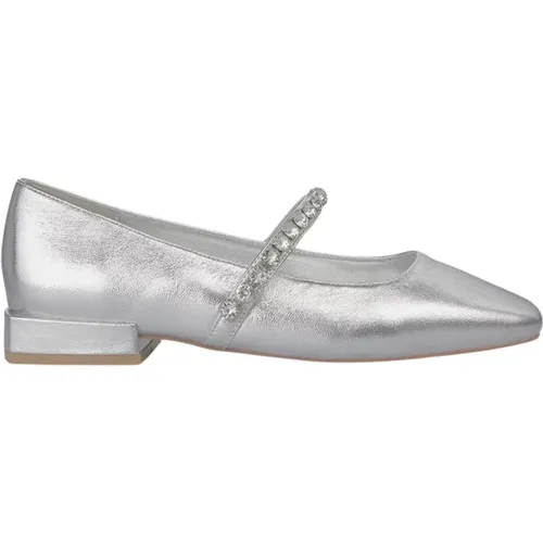 Rhinestone Strap Ballerina Shoes , female, Sizes: 7 UK, 6 UK, 5 UK, 8 UK, 4 UK - Alma en Pena - Modalova