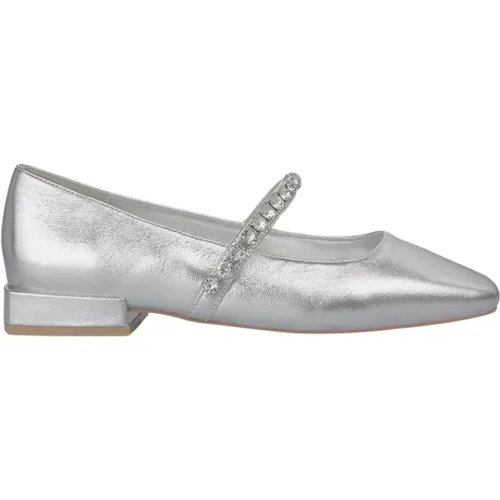 Rhinestone Strap Ballerina Shoes , female, Sizes: 7 UK, 9 UK, 6 UK, 5 UK, 8 UK, 4 UK - Alma en Pena - Modalova