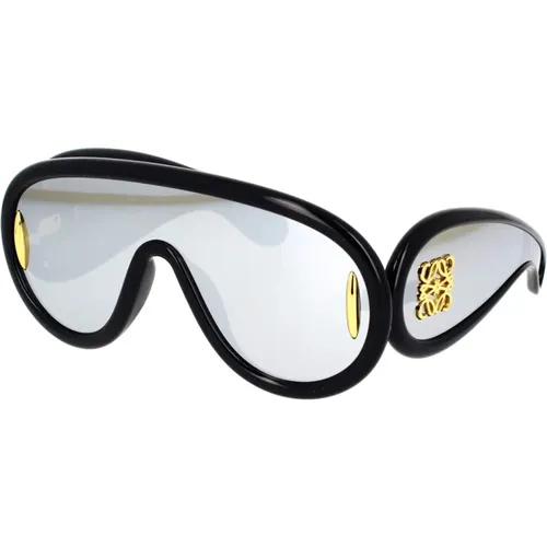 Stylische Sonnenbrille mit silbernen verspiegelten Gläsern - Loewe - Modalova