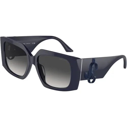 Blaue Rahmen Graue Verlaufslinse Sonnenbrille , Damen, Größe: 55 MM - Jimmy Choo - Modalova