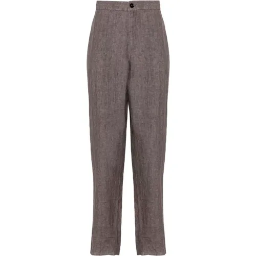 Linen Pants with Side and Back Pockets , male, Sizes: XL - Ermenegildo Zegna - Modalova