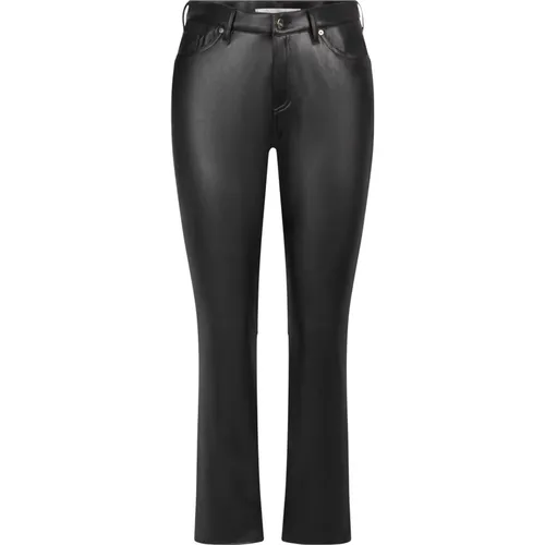 Bi-elastische Vegan Nappa Leder 7/8 Hose , Damen, Größe: 2XL - RAFFAELLO ROSSI - Modalova