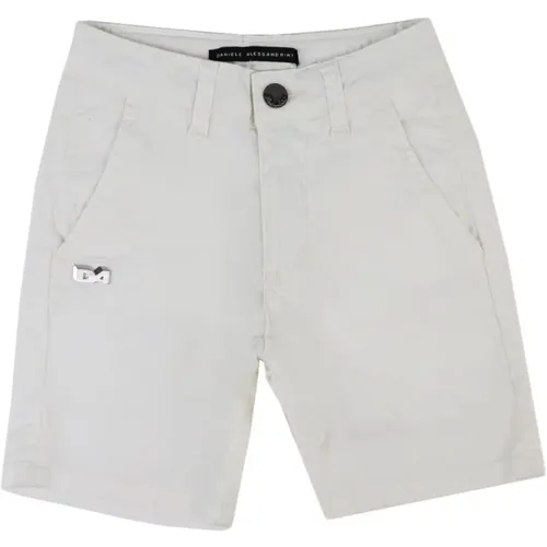 Weiße Baumwoll-Bermuda-Shorts mit Taschen - Daniele Alessandrini - Modalova