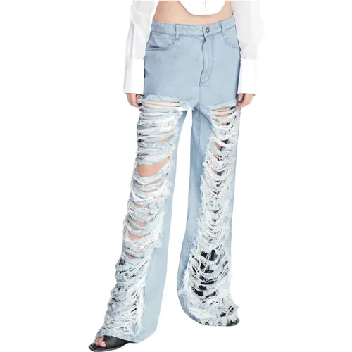Klische Jeans in Frayed Denim , Damen, Größe: W28 - Dion Lee - Modalova