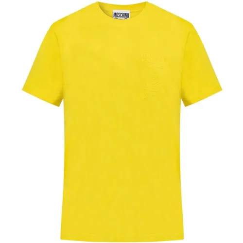 Logo Grafik Baumwoll T-Shirt , Herren, Größe: S - Moschino - Modalova