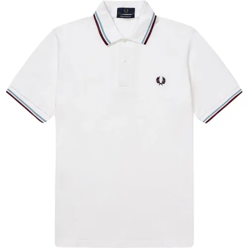 Original Twin Tipped Polo in Ice Maroon , male, Sizes: XL, 2 UK, 2XL, 3XS, 2XS, L, S, 4XS, XS - Fred Perry - Modalova