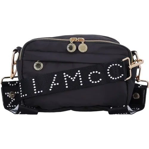 Schwarze Logo Tape Handtasche Aw24 - Stella Mccartney - Modalova