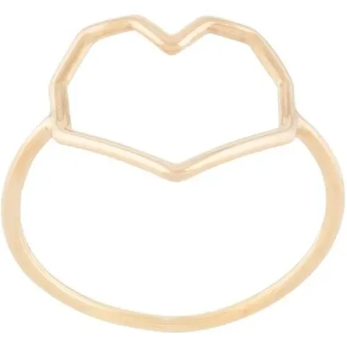 Herz-Charm-Ring aus 9kt Gelbgold , Damen, Größe: 54 MM - Aliita - Modalova