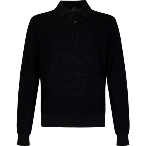 Schwarzer Strickpullover 3D-Webart - Brioni - Modalova