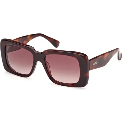 Gradient Sunglasses Dark Havana Frame , female, Sizes: 53 MM - Max Mara - Modalova