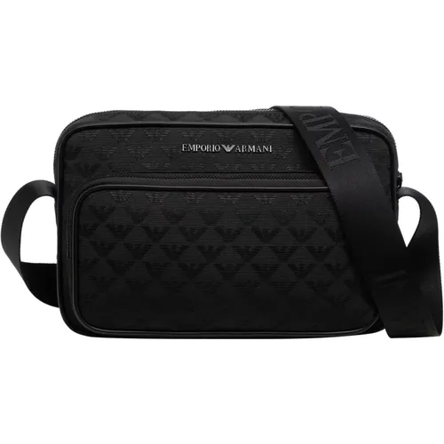 Logo Crossbody Bag with Adjustable Strap , male, Sizes: ONE SIZE - Emporio Armani - Modalova