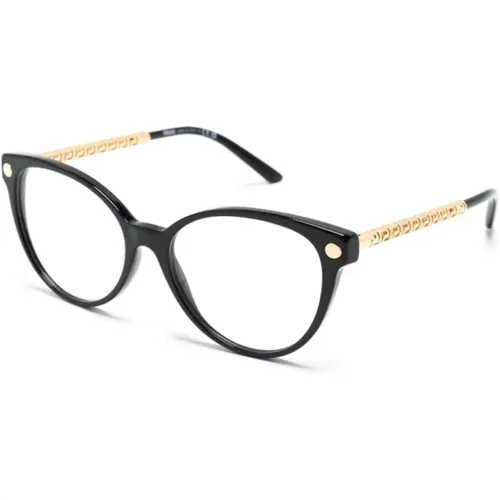 Schwarze Optische Brille Klassischer Stil , Damen, Größe: 54 MM - Versace - Modalova