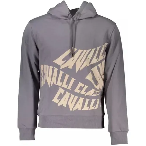 Hooded Sweatshirt with Iconic Logo Print , male, Sizes: XL, 2XL, L, S, M - Cavalli Class - Modalova