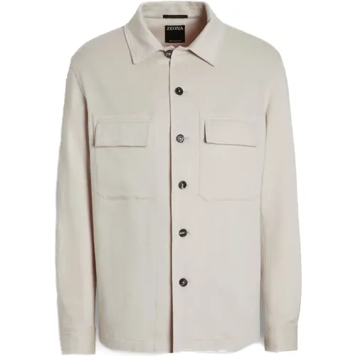 Cashmere Overshirt Coat , male, Sizes: M, XS, L, 2XL, 3XL, XL, S - Ermenegildo Zegna - Modalova