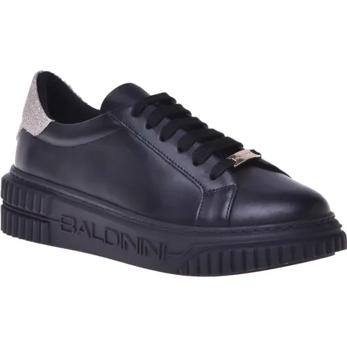 Sneaker in and platinum calfskin - Baldinini - Modalova