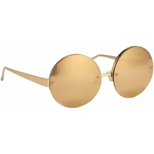 Womens Accessories Sunglasses Gold Ss22 , female, Sizes: ONE SIZE - Linda Farrow - Modalova