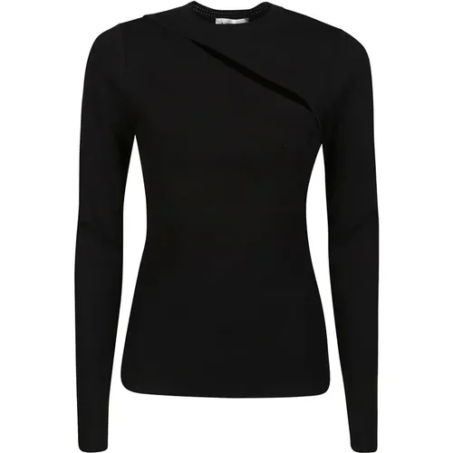 Edles Schwarzes Cut Out Top , Damen, Größe: XS - Victoria Beckham - Modalova