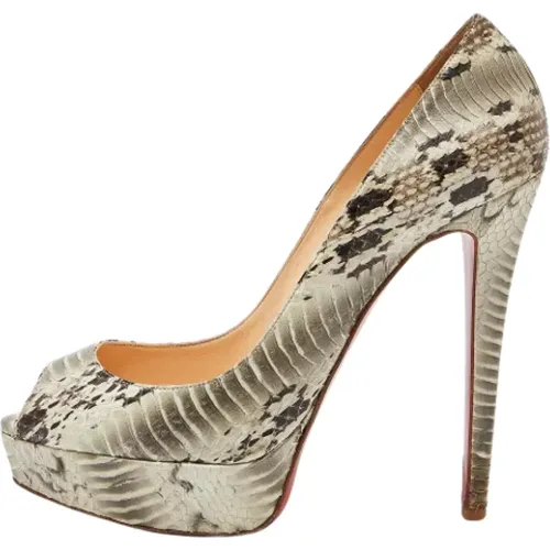 Pre-owned Fabric heels , female, Sizes: 7 UK - Christian Louboutin Pre-owned - Modalova