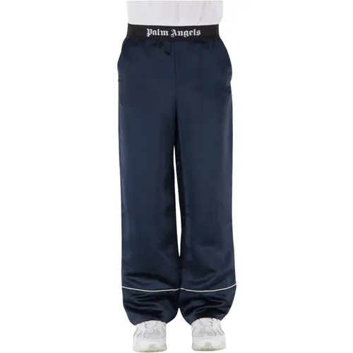 Satin Pajama Pants , male, Sizes: 3XS, 2XS, 4XS - Palm Angels - Modalova