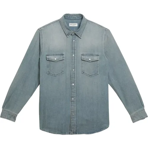 Denim Shirt , male, Sizes: XL - Saint Laurent - Modalova