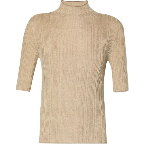 Goldener Pullover Elegant Glamour Lurex , Damen, Größe: L - Liu Jo - Modalova