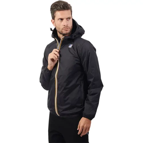 Sportliche Schwarze Kurzjacke , Herren, Größe: 3XL - K-way - Modalova