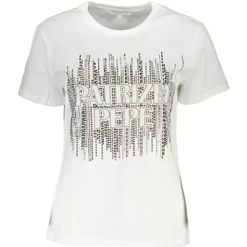 Elegantes T-Shirt mit Logo , Damen, Größe: M - PATRIZIA PEPE - Modalova